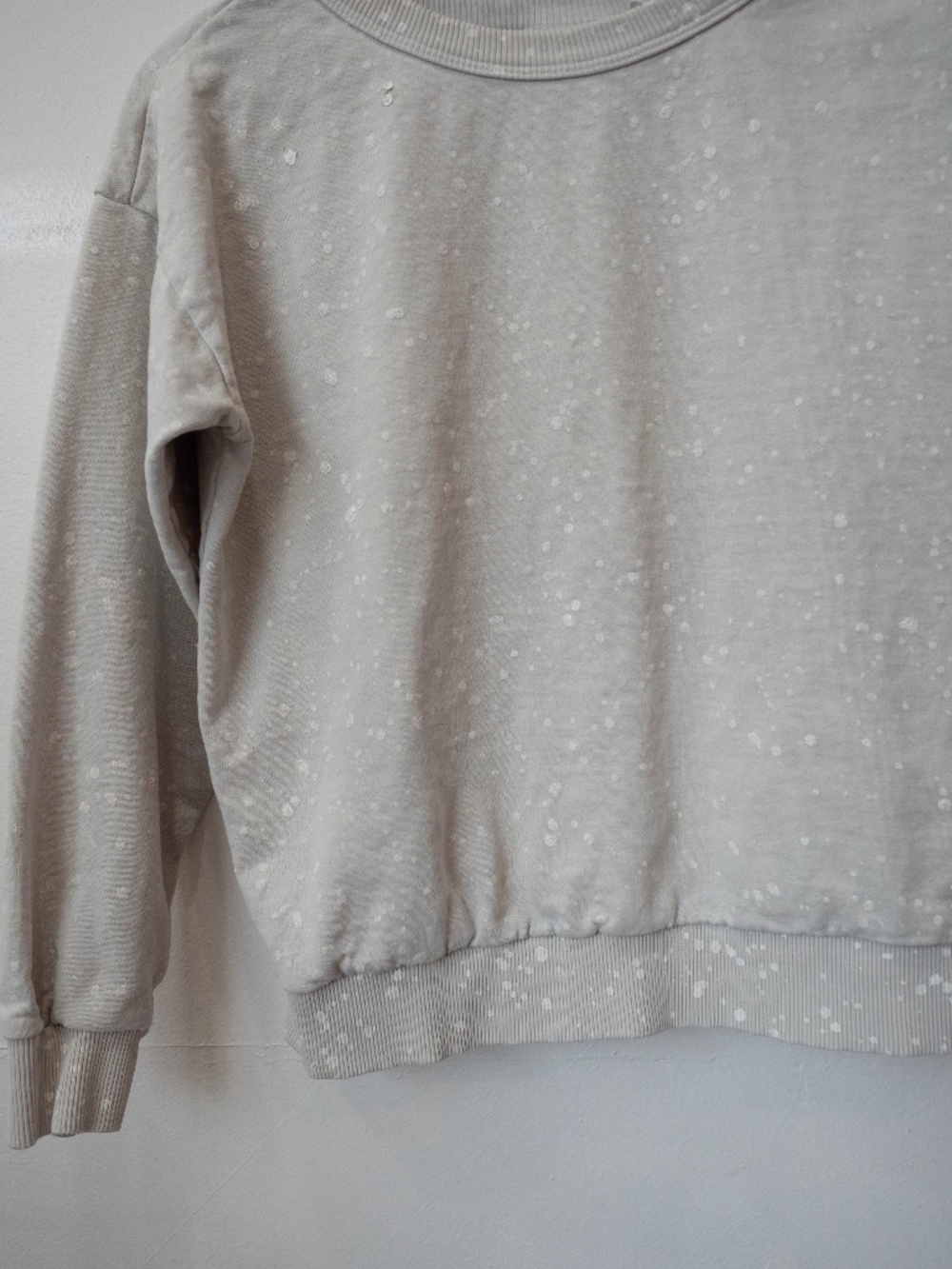 Jungmaven Paint Splatter Greige + White Sweatshirt - Picture 2 of 4